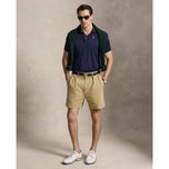 Kemeja Polo Golf RLX Ralph Lauren Performance Stretch Mesh - Biru Laut yang Halus