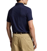 Kemeja Polo Golf RLX Ralph Lauren Performance Stretch Mesh - Biru Laut yang Halus