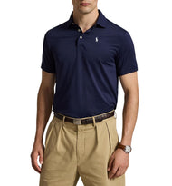 RLX Ralph Lauren 高性能弹力网眼高尔夫 Polo 衫 - 精致海军蓝