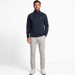 Lyle & Scott Mesh Paneled 코스 골프 미드 레이어 - 다크 해군
