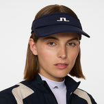J.Lindeberg Women's Attain Golf Visor - JL Navy