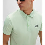BOSS Paddytech Jacquard Golf Shirt - Open Green