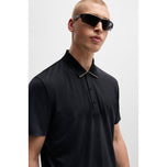 Boss PaddyTech Stretch Jersey Polo Golf Shirt - Svart
