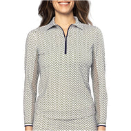 Golftini wanita wanita keren lengan panjang baju golf polo - nauti & bagus