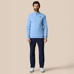 Castore Club Classic Quarter Zip Golf Pullover - Sky Blue/Midnight Navy