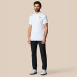 Castore Club Golf Ball Printed Polo Golf Shirt - White/Midnight Navy