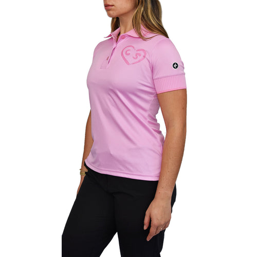 Cross Women's Heart Golf Polo Shirt - Lilac Sachet