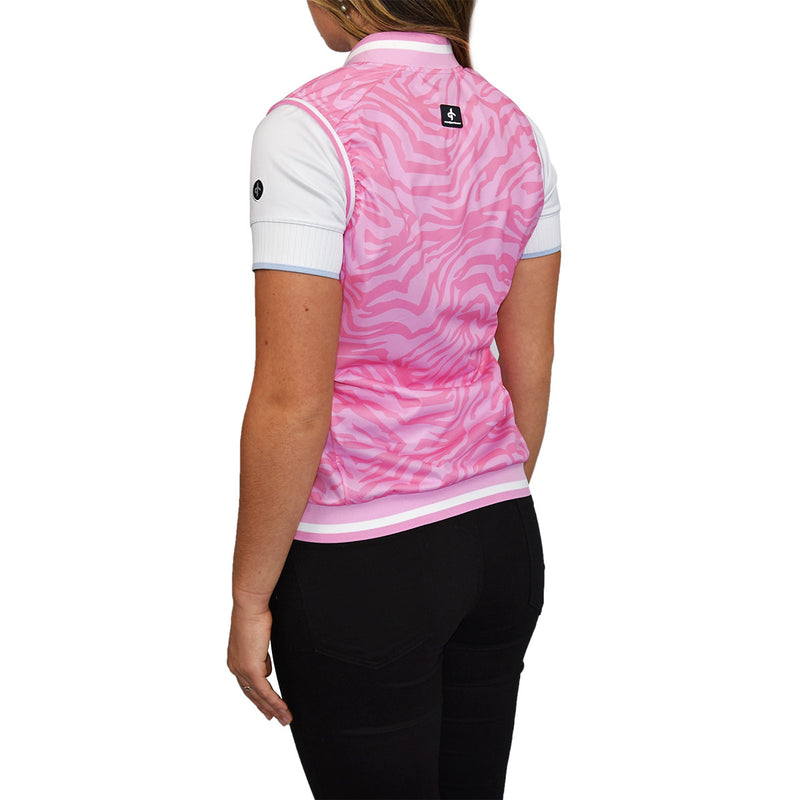 Cross Women's Storm Golf Vest - Pink Zebra