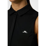 J.Lindeberg 여자 Dena Sleeveless Golf Polo Shirt- 블랙