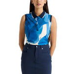 Rohnisch 여자 Deni Sleeveless Golf Polo Shirt -Blue Aquarelle
