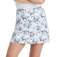 G/Fore Women's Photo Floral Silky Tech Nylon A -Line Golf Skort - Snow