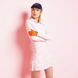 G/Fore 女式迷彩丝质科技尼龙 A 字高尔夫裙裤 - 浮雕