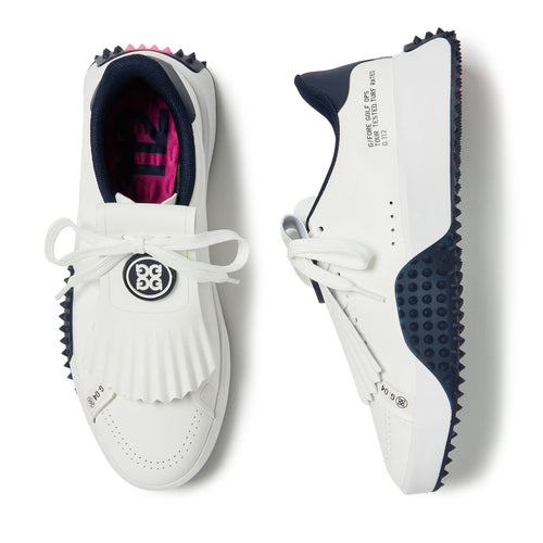 G/Fore Women's G.112 Leather Kiltie Golf Shoes - Snow/Twilight