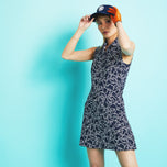 G/Fore 여성용 Stardust Silky Tech 나일론 민소매 골프 폴로 - 트와일라잇