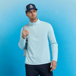 G/Fore Brushed Back Tech Golf Quarter Zip - Daybreak