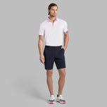 G/Fore Feeder Stripe Fine Tech Jersey Golf Polo Shirt - Blush