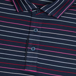 G/Fore Multi Stripe Tech Pique Performance Golf Polo Shirt -Twilight/Lava