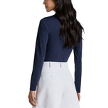 G/Fore Women's Contrast Collar Silky Tech Long Sleeve Golf Polo Shirt - Twilight