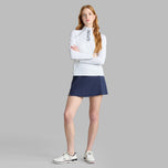 G/Fore Wanita Kontras Silky Tech Nylon 1/4 Zip Pullover Golf - Salji