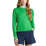 Sweater Golf Leher Krew Campuran Kapas Wanita G/Fore - Clover