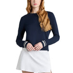 G/Fore 여성용 코튼 블렌드 크루넥 골프 스웨터 - Twilight