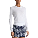 G/Fore Women 's Pointelle G Crewneck Golf Sweater- 눈