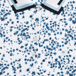 G/Fore 여성용 Scatter Ditzy 프린트 긴 소매 골프 폴로 셔츠 - 스노우/트와일라잇