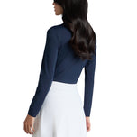 G/Fore Women's Silky Tech 1/4 Zip Long Lengan Golf Polo Shirt - Twilight