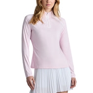 G/Fore Women's Silky Tech Nylon 1/4 Zip Golf Pullover  - Blush