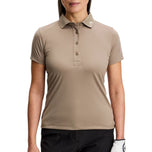 J.Lindeberg 女式 Tour Tech 高尔夫 Polo 衫 - 斑纹色