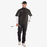 Galvin Green Air Tahan Air Jaket Golf Short Golf - Besi Hitam/Ditampang