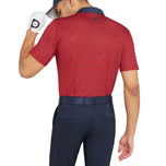 Galvin Green Marley Breathable Golf Polo Shirt - Merah/Angkatan Laut