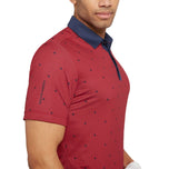 Galvin Green Marley Breathable Golf Polo Shirt - Merah/Angkatan Laut
