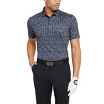 Galvin Green Marlo Breathable Golf Polo Shirt - Hitam/Royal Blue