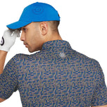 Galvin Green Marlo Breathable Golf Polo Shirt - Hitam/Royal Blue