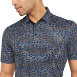 Galvin Green Marlo Breathable Golf Polo Shirt - Hitam/Royal Blue