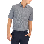 Glenmuir Torrence Micro Stripe Performance Golf Shirt - Angkatan Laut/ Putih
