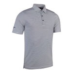 Glenmuir Torrence Micro Stripe Performance Golf Shirt - Putih/ Tentera Laut