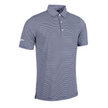 Glenmuir Torrence Micro Stripe Performance Golf Shirt - Angkatan Laut/ Putih