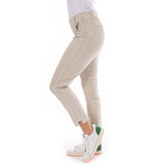 Golftini Stretch Ankel Golfbyxor dam - Khaki/Vit