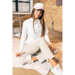 Golftini Stretch Ankel Golfbyxor dam - Khaki/Vit