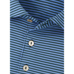 Peter Millar Hales Prestasi Jersey Golf Polo Shirt - Navy/Cottage Blue