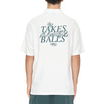 Huffer Ballsy Pique Golf Polo Shirt - Chalk