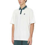 Huffer Check Par Golf Polo Shirt - Chalk
