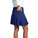 IBKUL Women's Flounce 16.5" Golf Skort - Navy