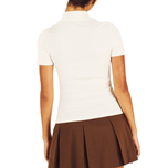 Malbon 여성용 이사벨라 모크넥 골프 셔츠 - 캔버스