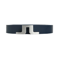 J.Lindeberg  Bridger Leather Belt - JL Navy