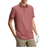 Kaos Polo Golf Cetak J.Lindeberg Tour Tech - Bridge Stack Apple Butter