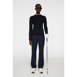 J.Lindeberg女子Anna编织拉链高尔夫毛衣-JL海军