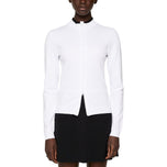 J.Lindeberg Wanita Anna Knitted Zip Golf Sweater - Putih